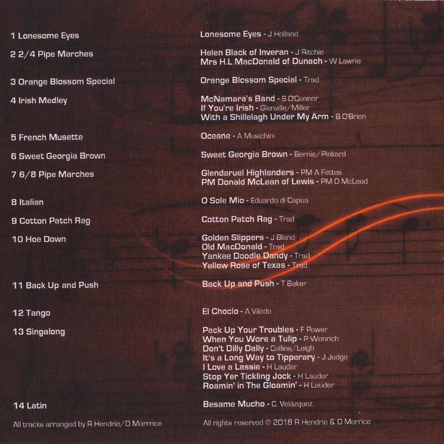 Roy Hendrie & Dave Morrice - Coast To Coast RHDM01 back