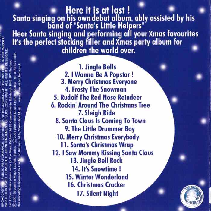 Santa's Xmas Album CD back