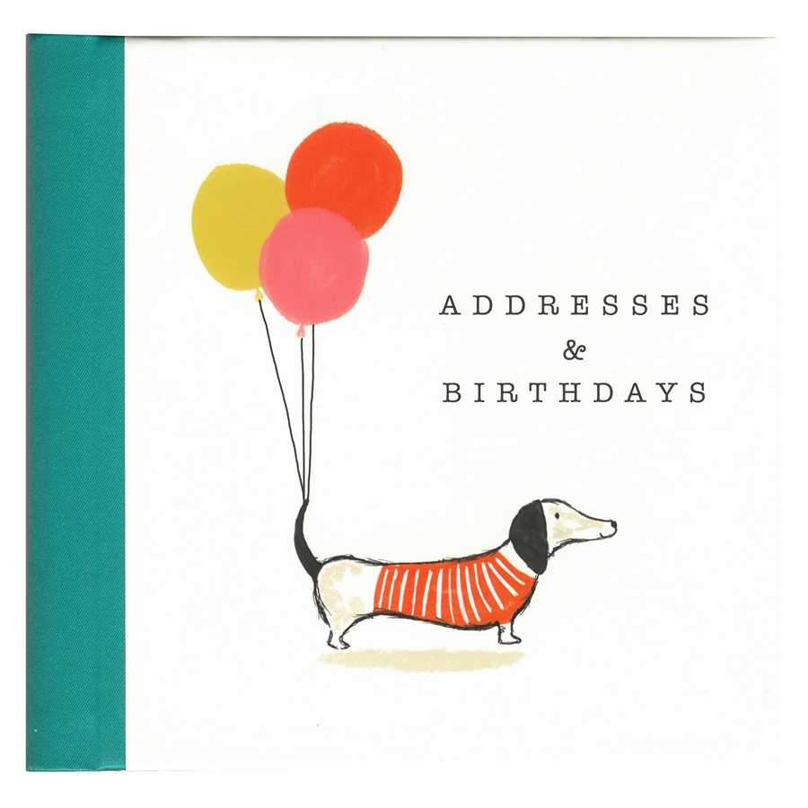 Sausage Dog Addresses & Birthday Book - Call Me Frank - front