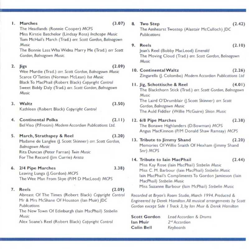 Scott Gordon Melody & Rhythm CDGR144 track list