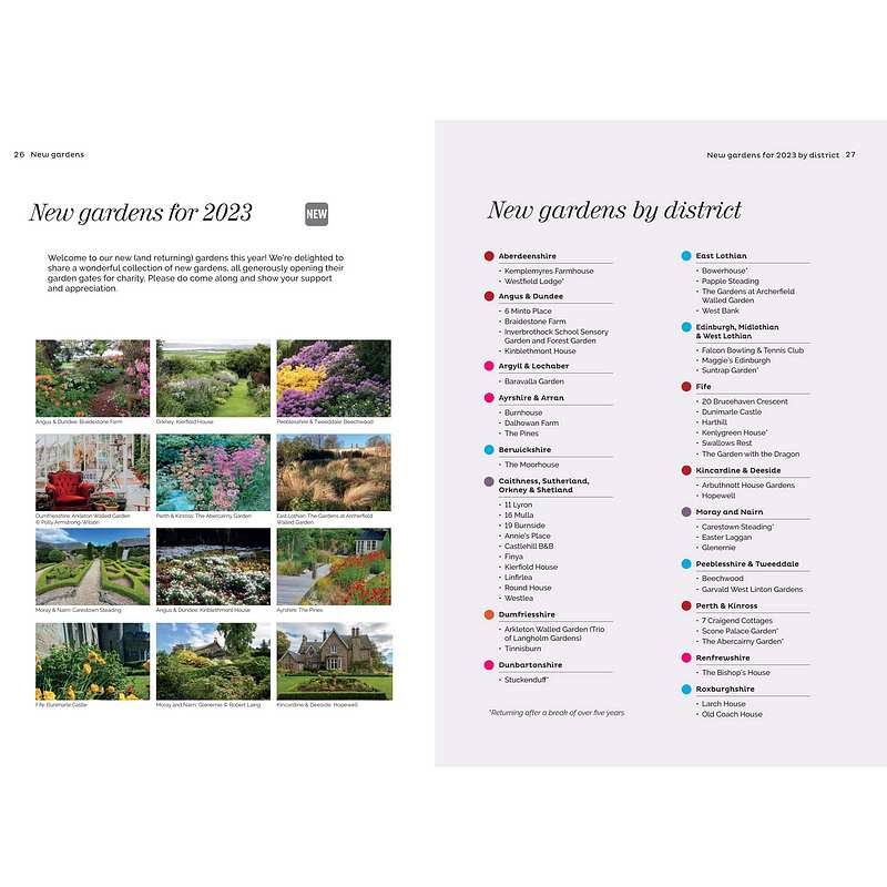Scottish Gardens Open for Charity 2023 inside 1