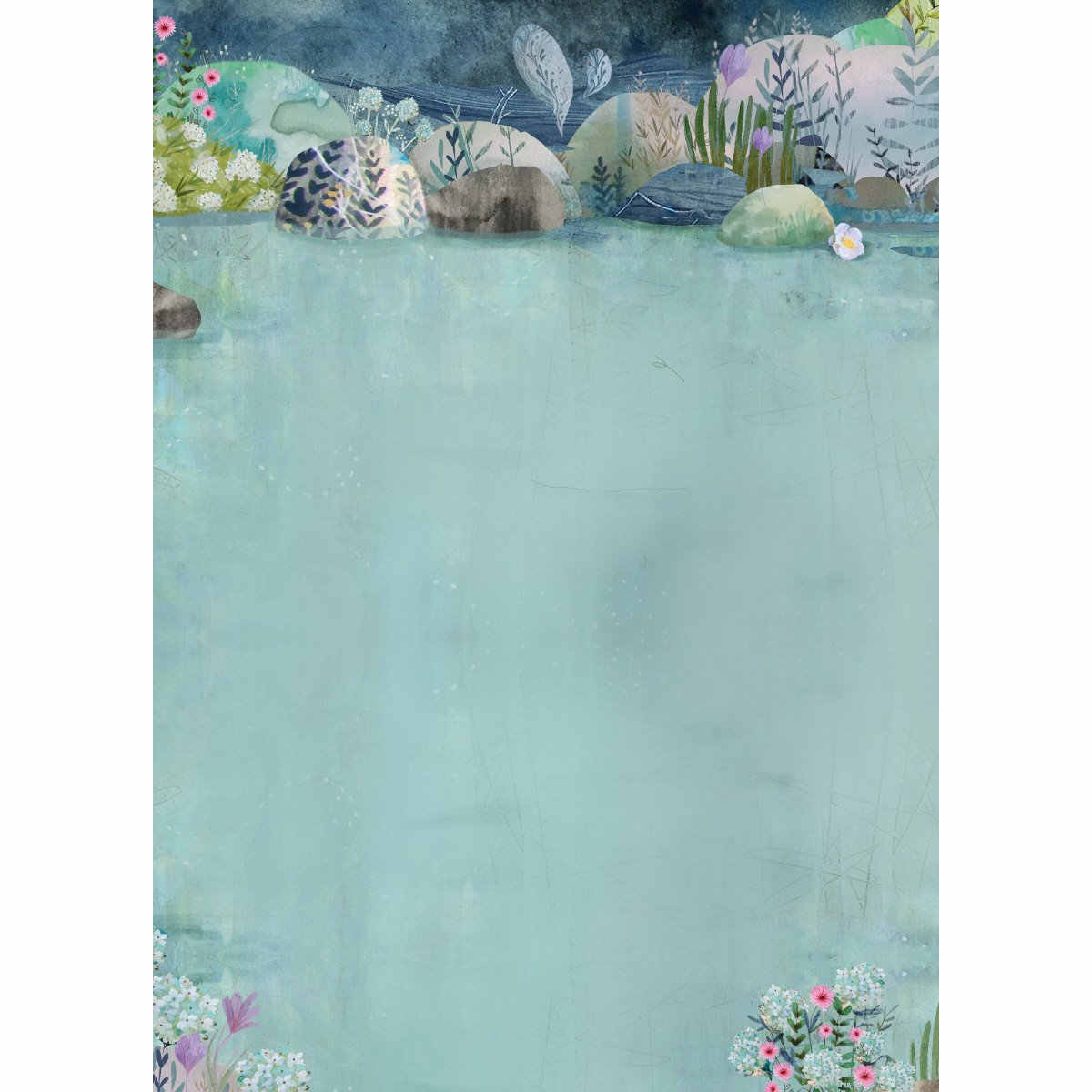 Sea Dreams Luxe Letter Writing Set WS045 paper design 2