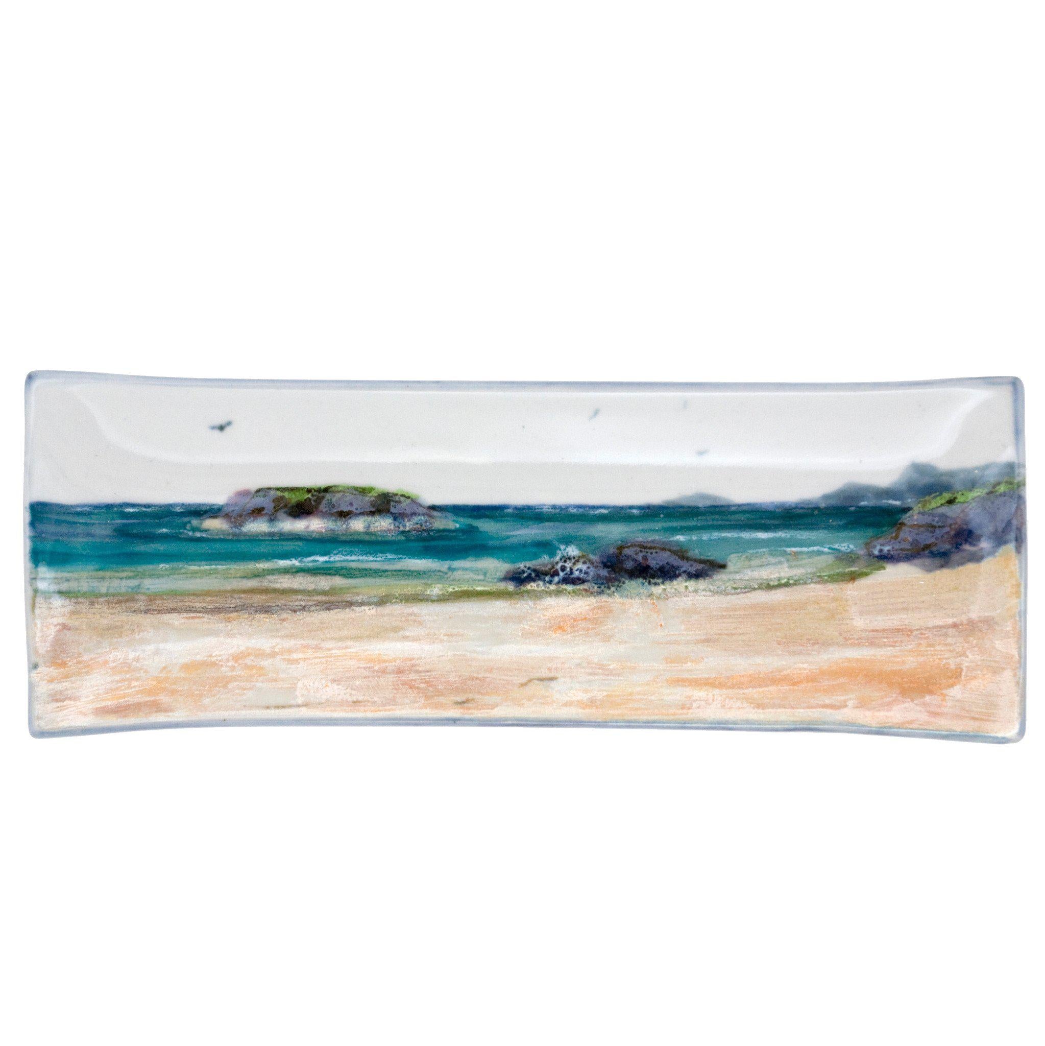 Highland Stoneware Seascape Plate Long Rectangle