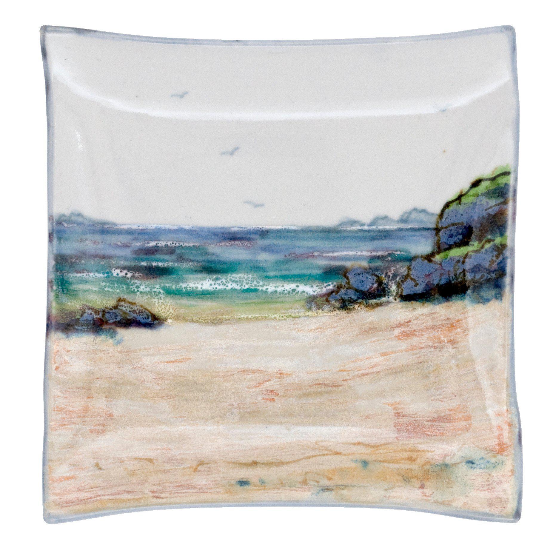 Highland Stoneware Seascape Plate Square Medium