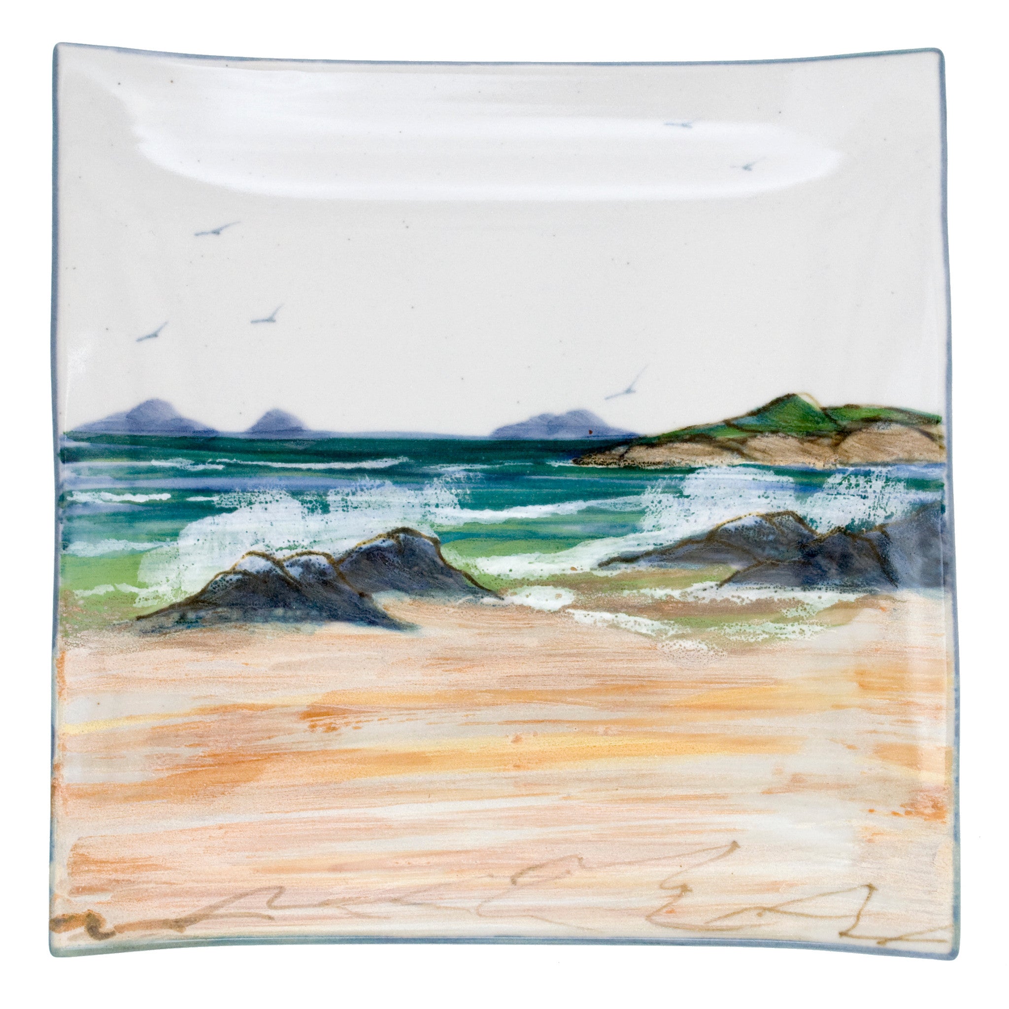 Highland Stoneware Seascape Plate Square XL
