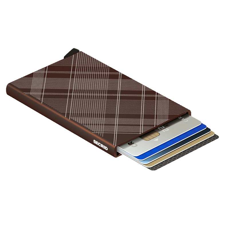 Secrid Cardprotector Tartan Brown open