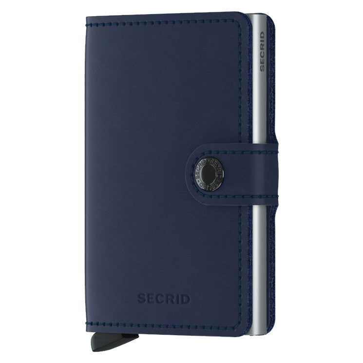 Secrid RFID Mini Wallet Original Navy Leather front
