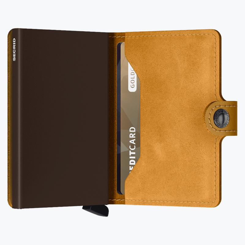 Secrid RFID Mini Wallet Vintage Ochre open 1