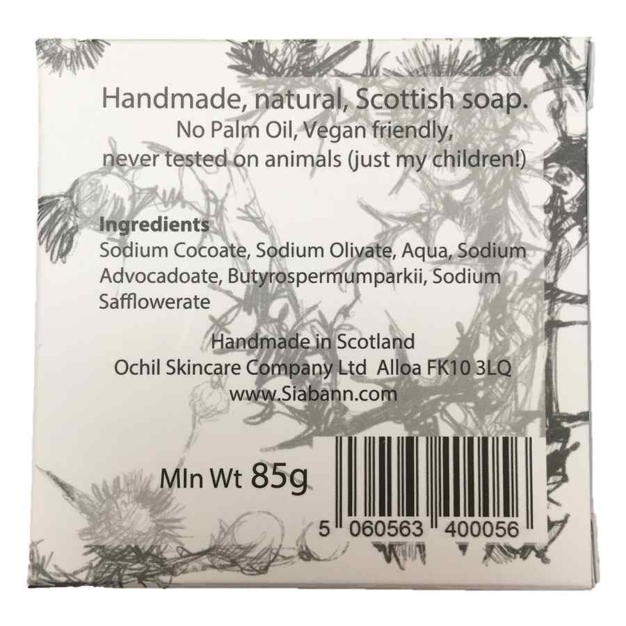Siabann Handmade Soap Olive & Thistle back