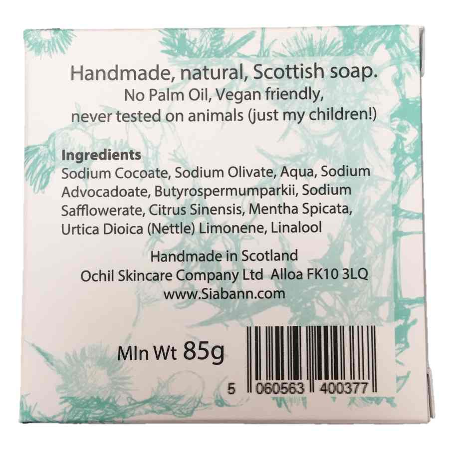 Siabann Handmade Soap - Scottish Nettle back