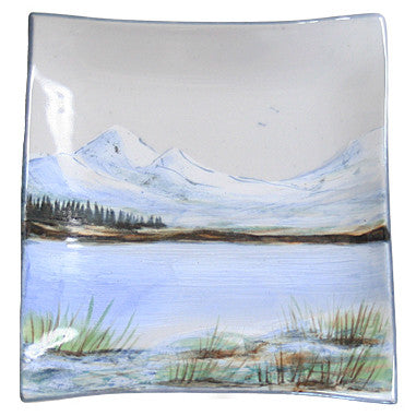 Highland Stoneware Seascape Plate Square Medium
