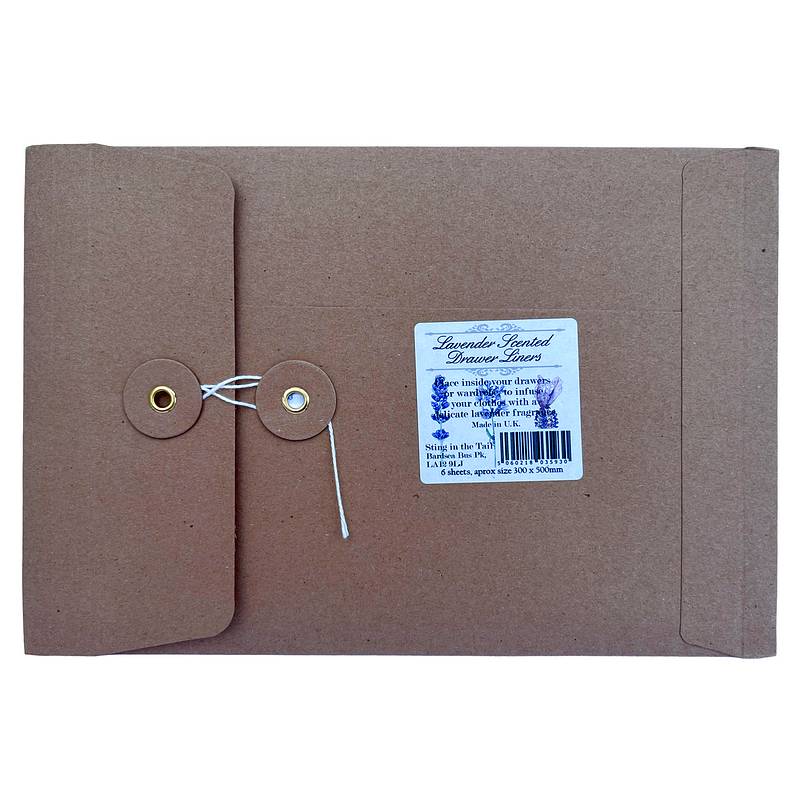Sting in the Tail Lavender Scented Drawer Liners packet back