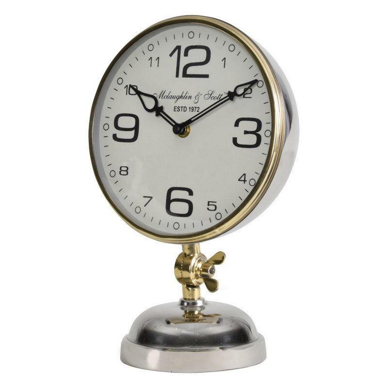 Stollard Silver Nickel Mantel Clock 703681 side
