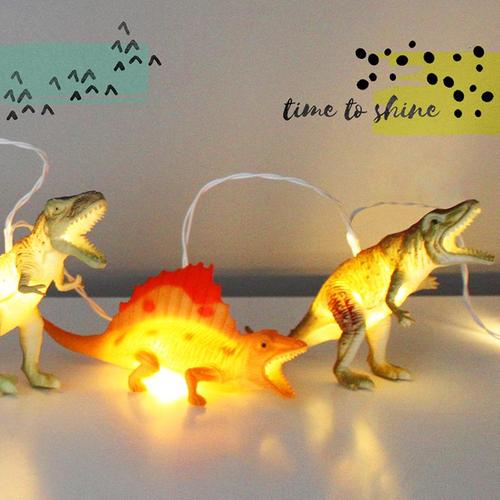 String LED Lights Dinosaurs lit