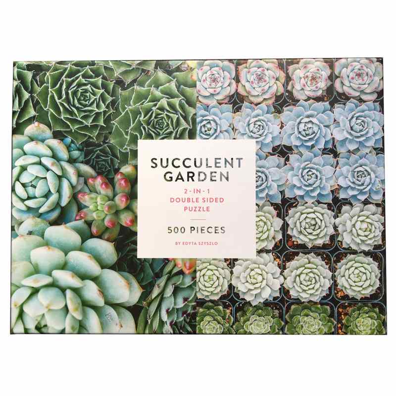 Succulent Garden Double Sided Jigsaw Puzzle front