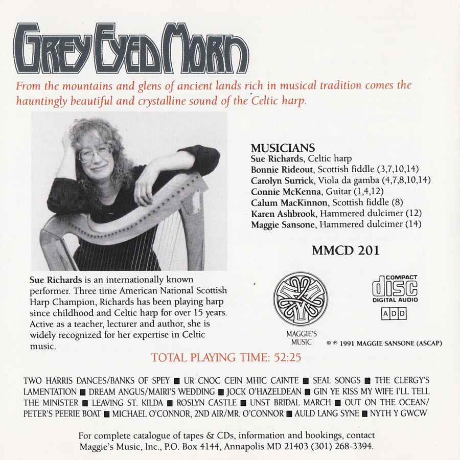Sue Richards - Grey Eyed Morn MMCD201 back