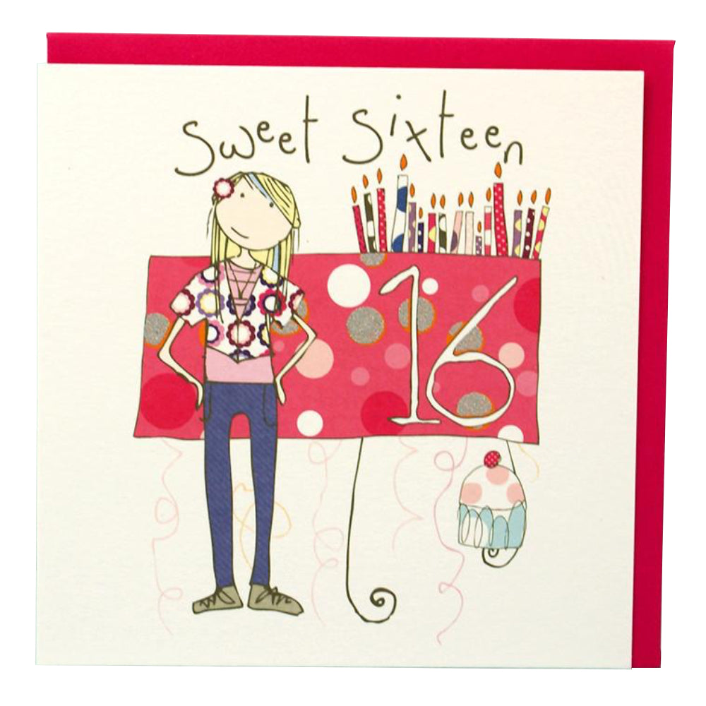 Sweet Sixteen Birthday Card HH26