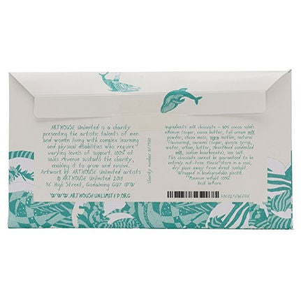 Swim With Whales Handmade Milk Chocolate With Caramel and Sea Salt back