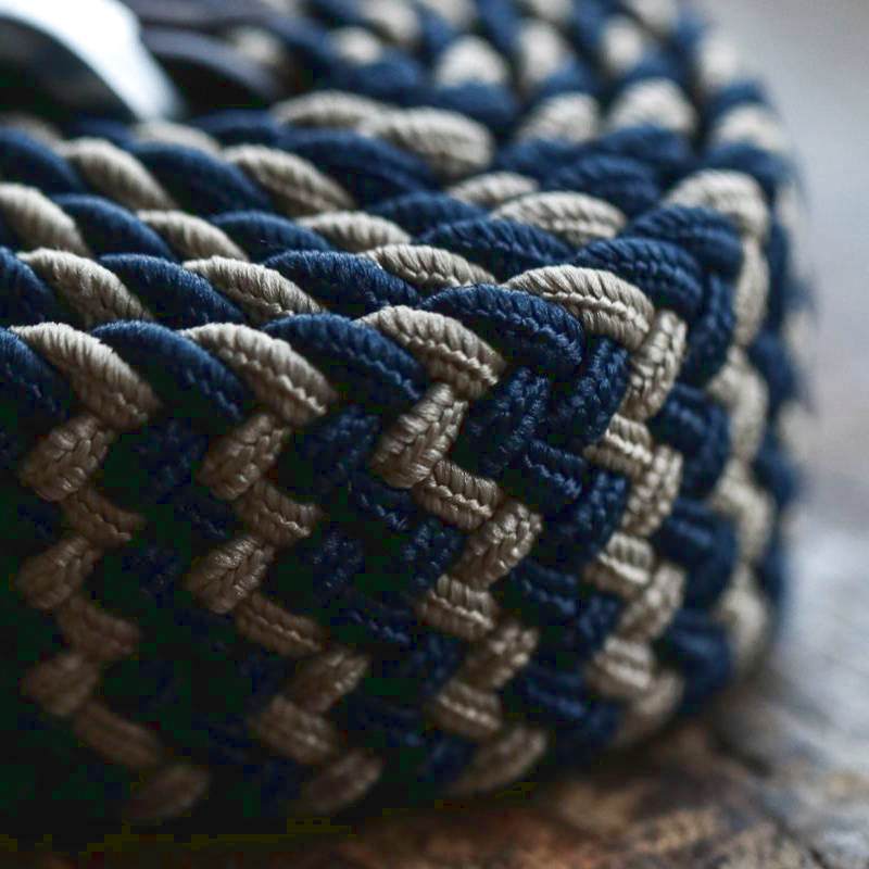 Swole Panda Repreve Woven Belt Beige & Blue Zigzag SP-RWB-16 detail