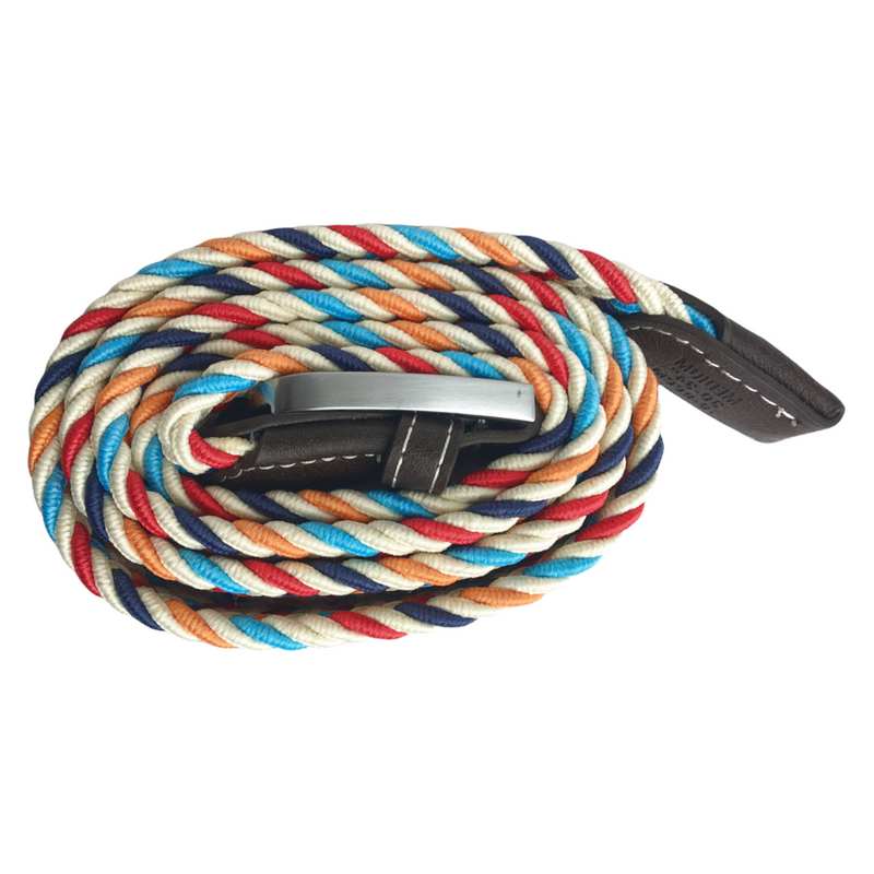 Swole Panda Repreve Woven Belt Multi Colour Zigzag SP-RWB-29 rolled-up