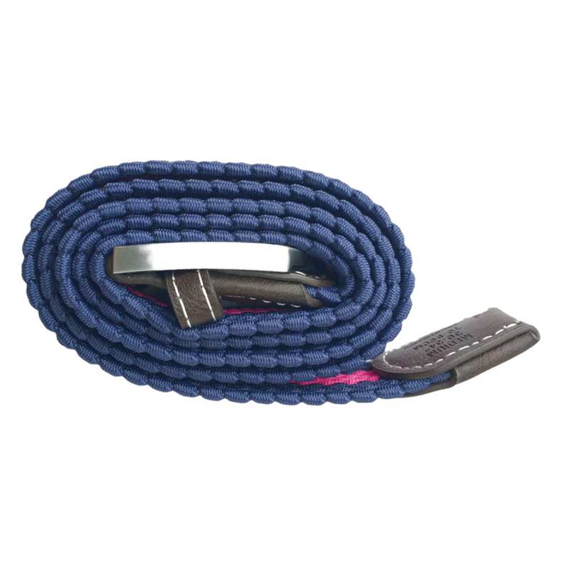 Swole Panda Repreve Woven Belt Rich Pink Stripe SP-RWB-25 rolled up