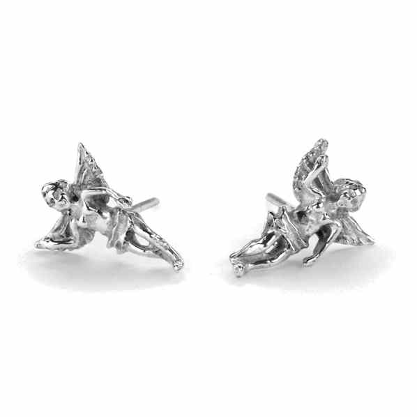 Tales From The Earth Sterling Silver Guardian Angel Earrings