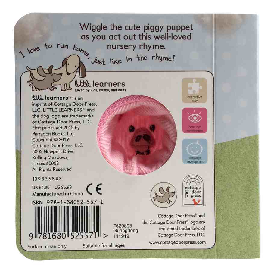 Finger Puppet Chunky Book - This Little Piggy back
