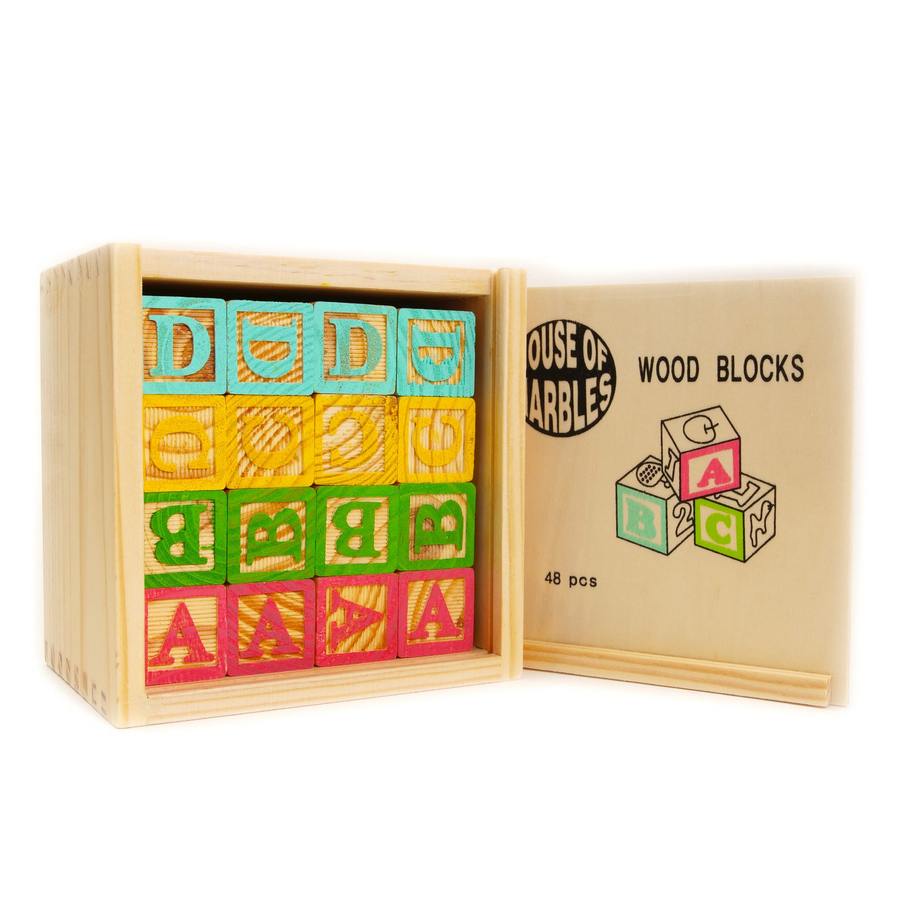 Tiddlytots Wooden Building Blocks in box