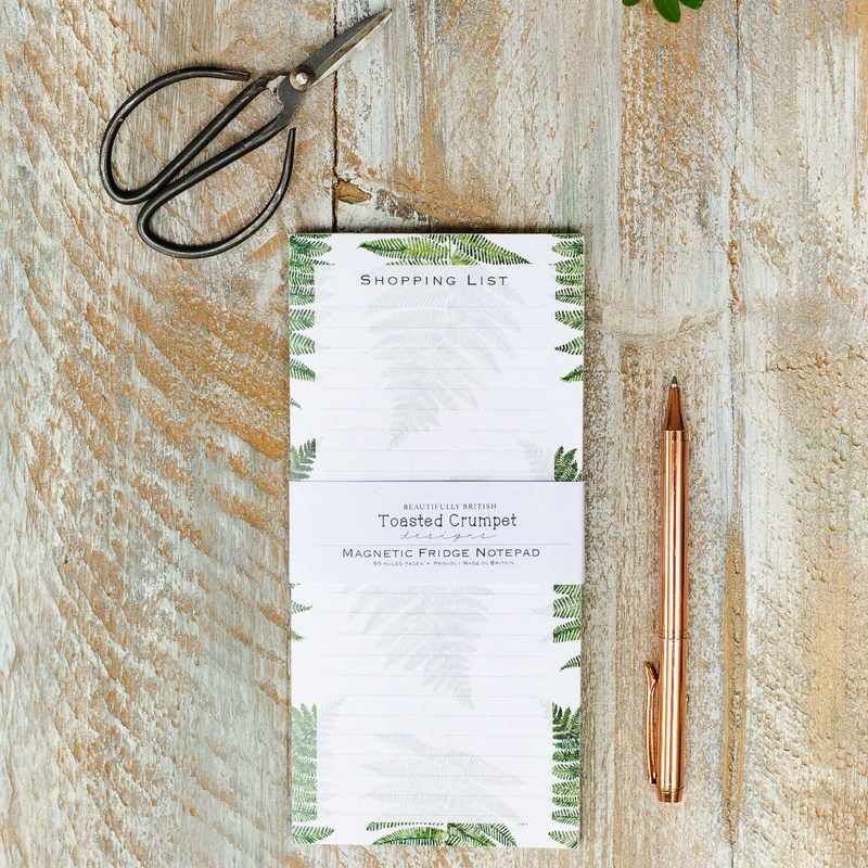 Toasted Crumpet Fern Pure Magnetic Shopping List Pad SPAD23 lifestyle
