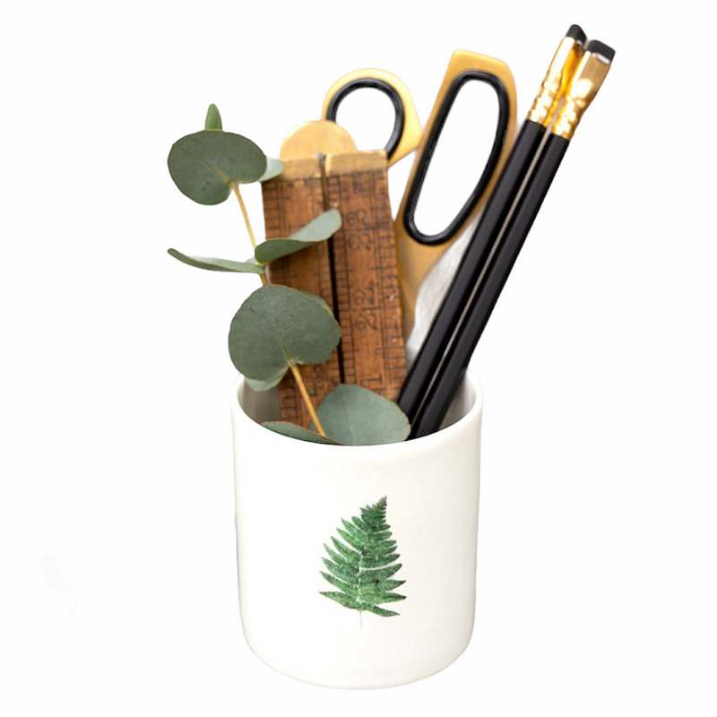Toasted Crumpet Fine Bone China Pot Fern FBT15 in use