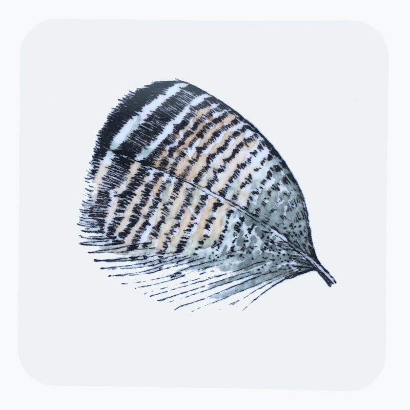 Toasted Crumpet Luxury Coaster Woodcock Feather TWC15 front