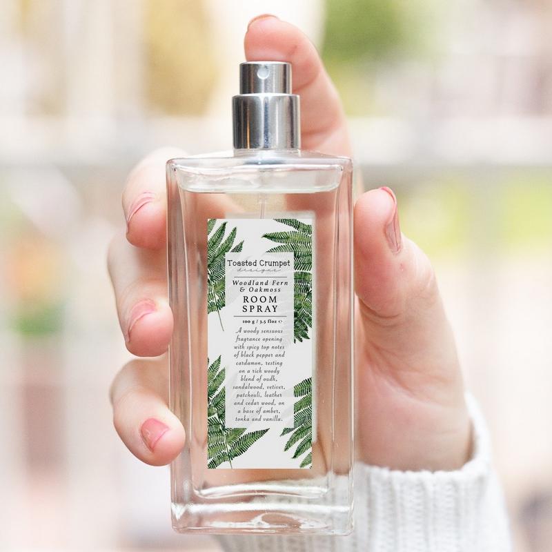 Toasted Crumpet Woodland Fern and Oakmoss Room Spray RS23 in use