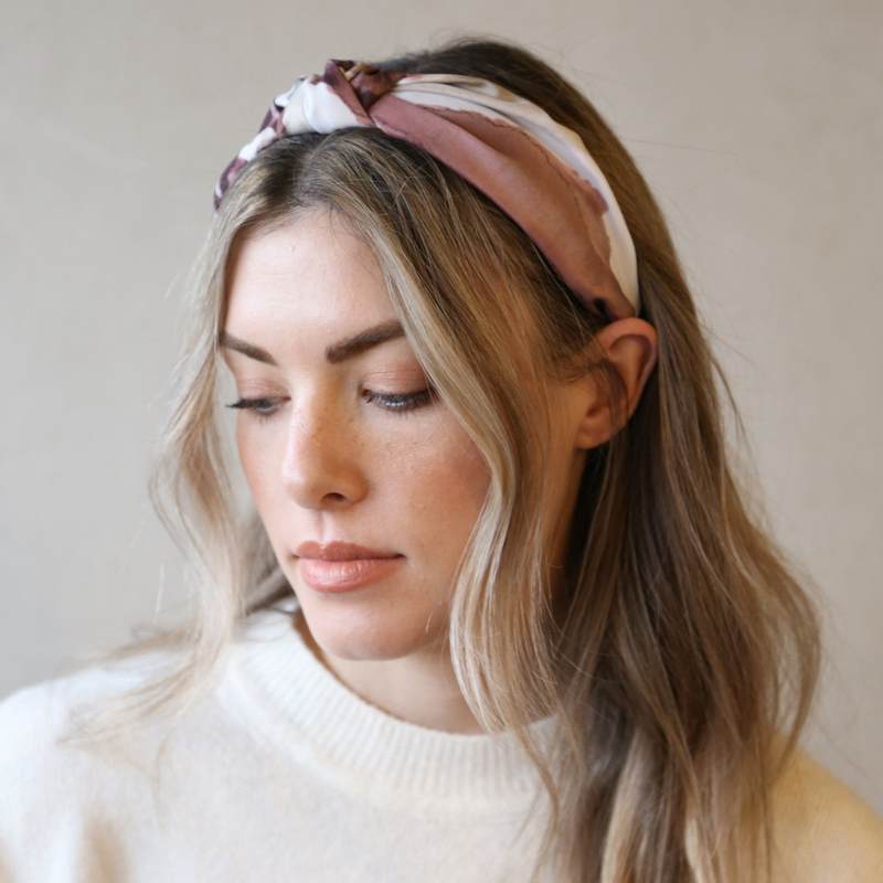 Tutti & Co Bloom Knot Headband HB33 on model 2