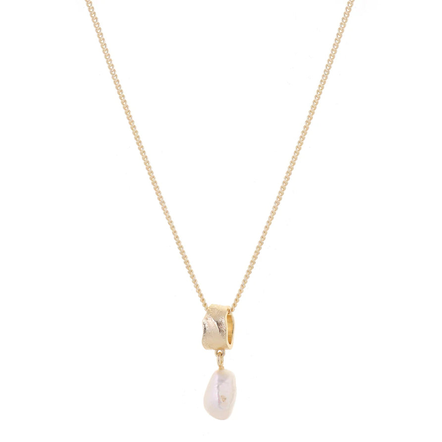 Tutti & Co Freshwater Pearl Necklace Gold Plate NE549G main
