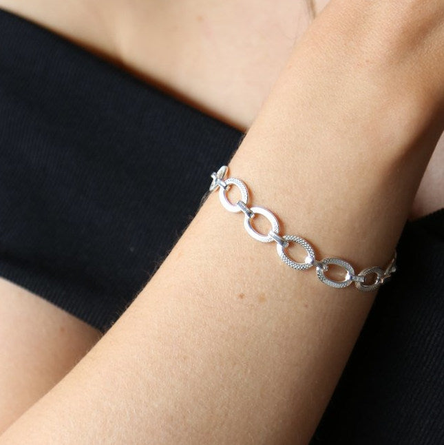 Tutti & Co Harbour Bracelet Silver Plate BR524S on model