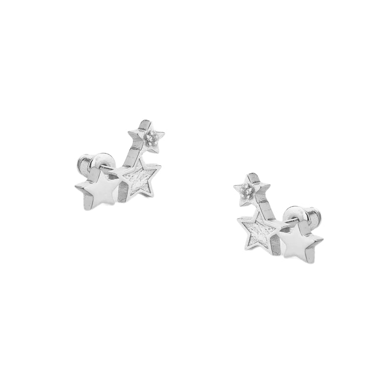 Tutti & Co Jewellery Celeste Earrings Silver EA472S side