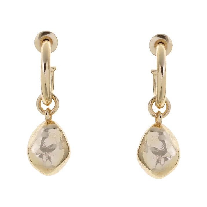 Tutti & Co Jewellery Horizon Earrings Gold EA485G front