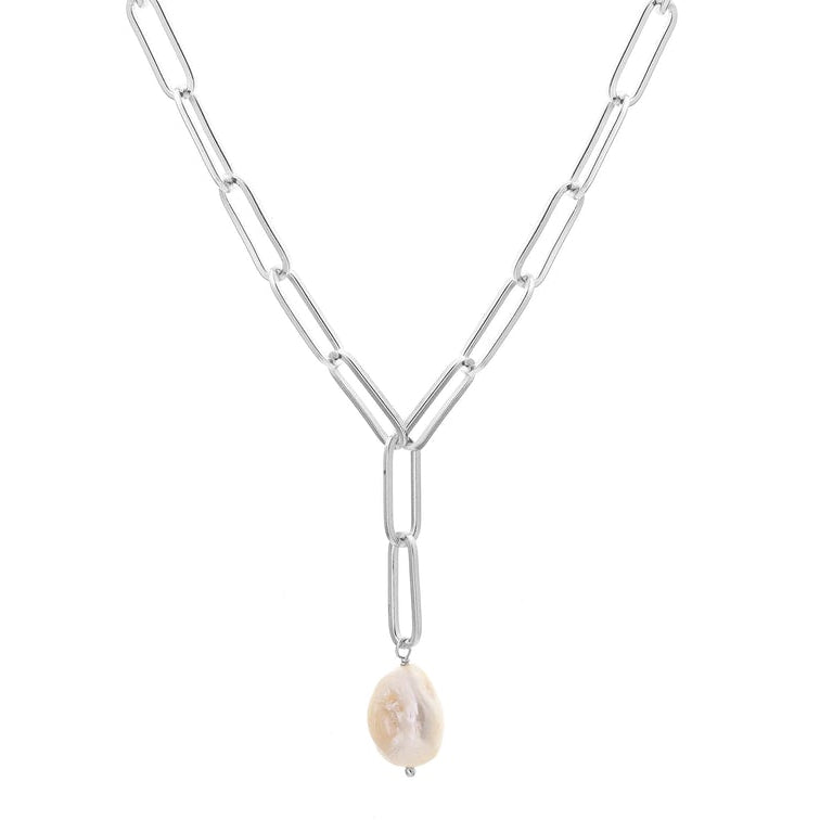 Tutti & Co Prosper Freshwater Pearl Necklace Silver-Plated NE550S main