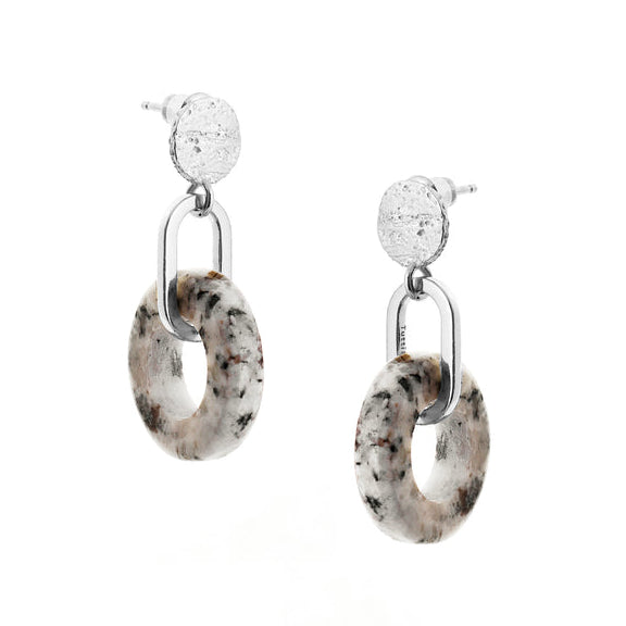 Tutti & Co Quartz Drop Earrings Silver-Plated EA436S main