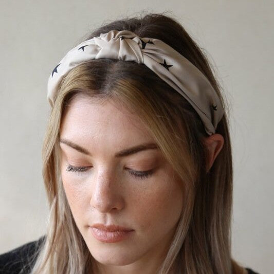 Tutti & Co Starlight Knot Headband HB30 on model