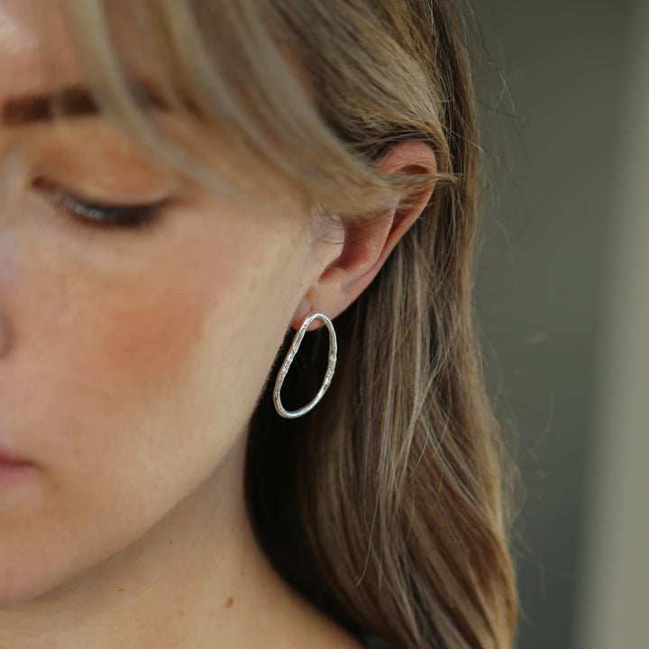 Tutti & Co Vision Earrings Silver EA458S on model