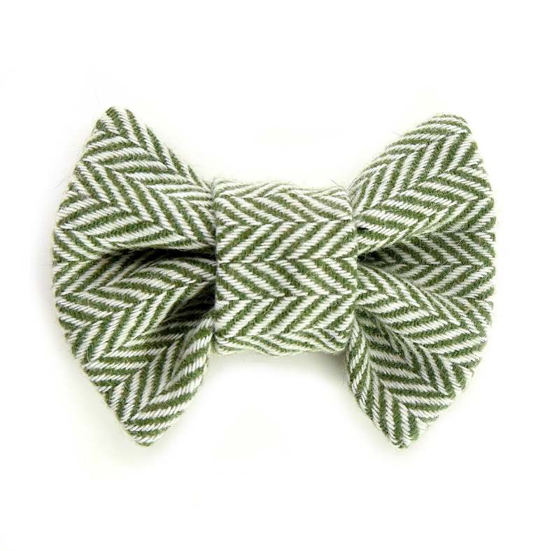 Tweedmill Bow Tie Herringbone Olive PEDGBTTW371 main