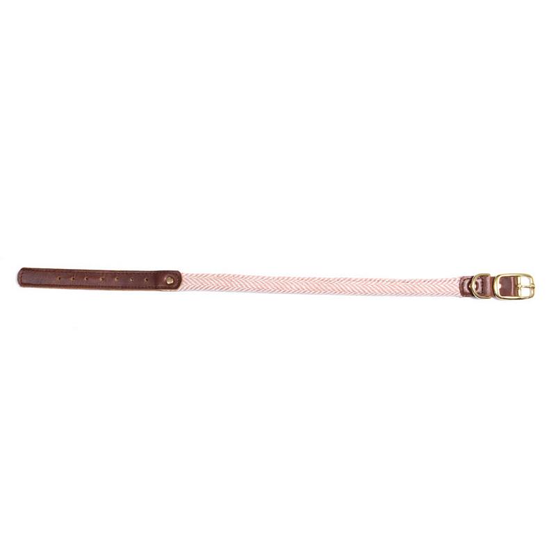 Tweedmill Rolled Tweed Dog Collar Dusky Pink PEDGCRTW370 main