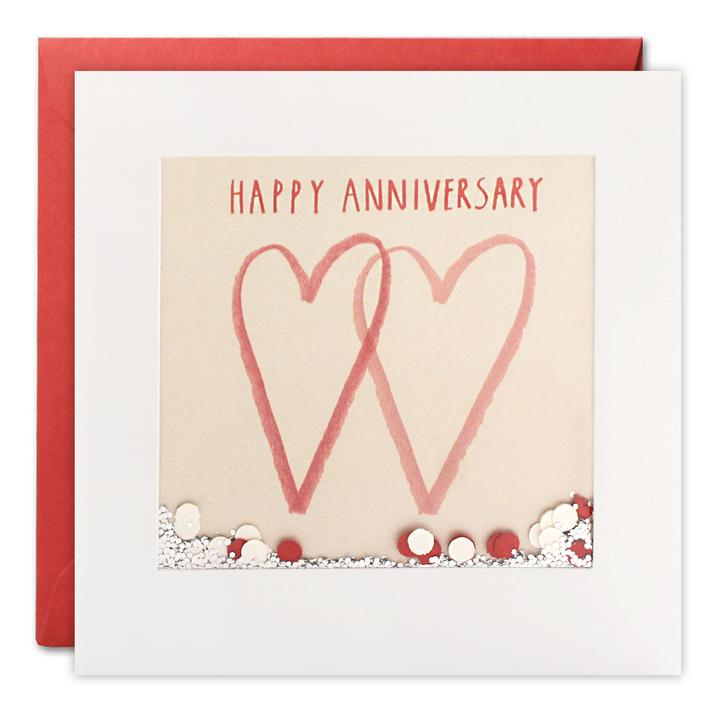 Two Hearts Anniversary Shakies Card PS2273
