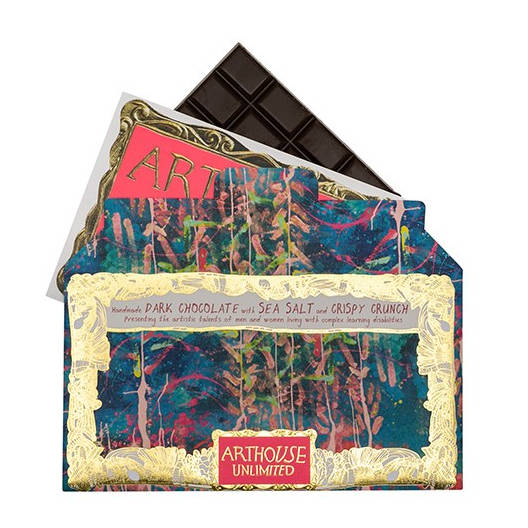 Underwater Dark Chocolate Wuith Sea Salt and Crispy Crunch open