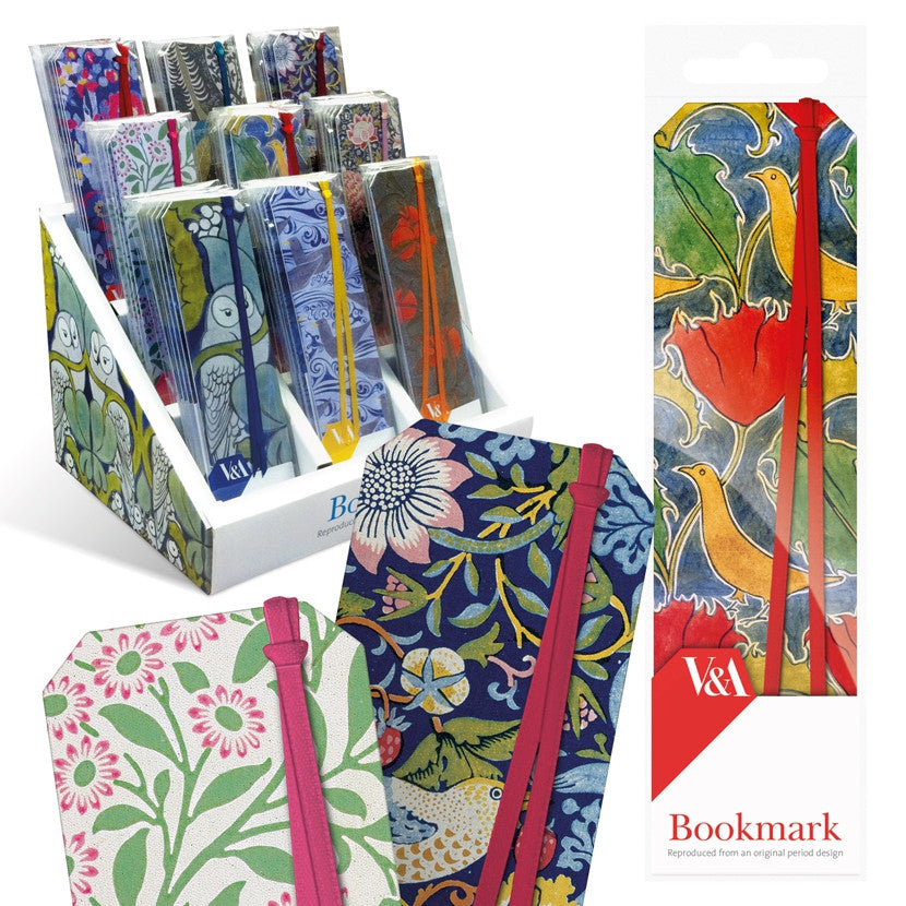 V&A Bookmarks and display stand