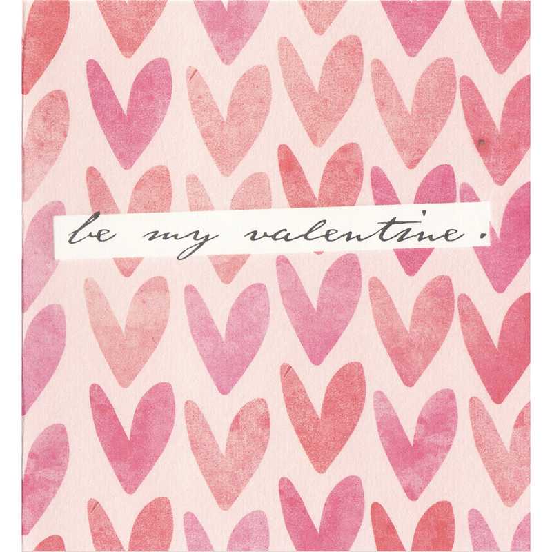 Valentines Card - Be My Valentine (Love Hearts)