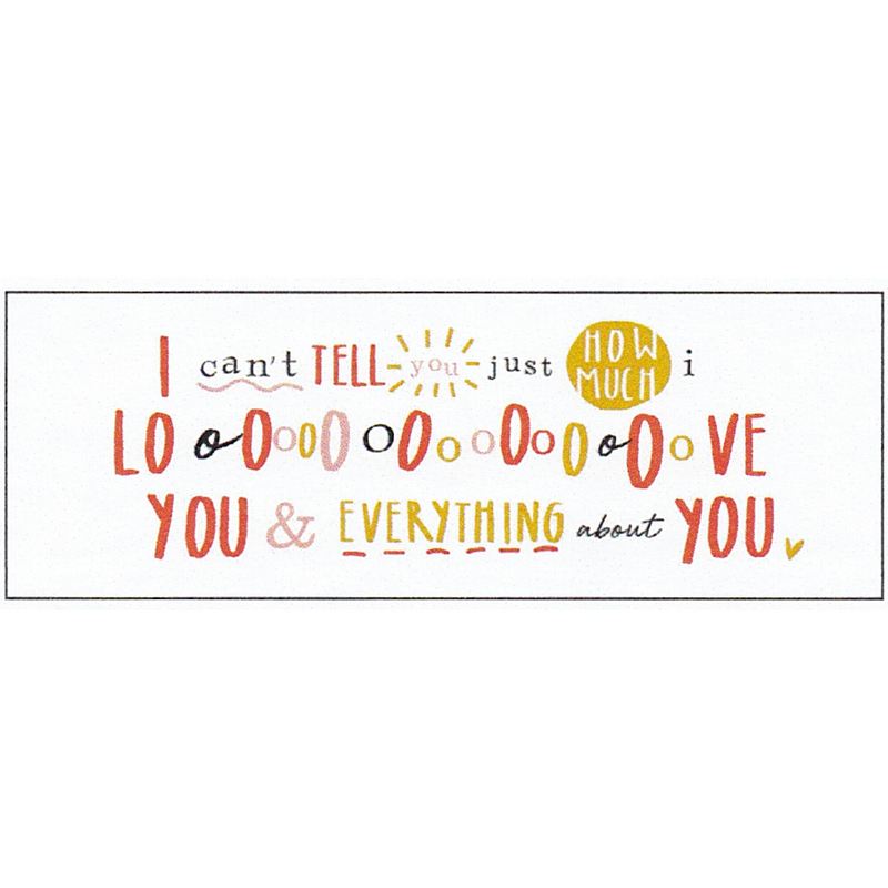 Valentines Card - I Love You (Zig-zag card) open