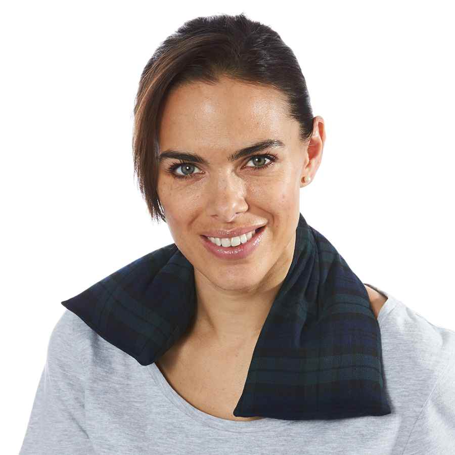 Warmies Microwaveable Hot-Pak Tartan on model