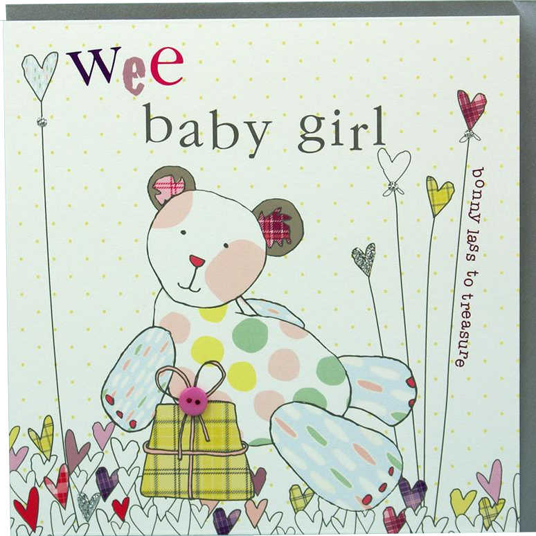Wee Baby Girl card